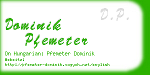 dominik pfemeter business card